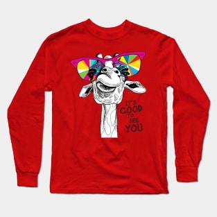 Cool Giraffe - It's good to see you Long Sleeve T-Shirt